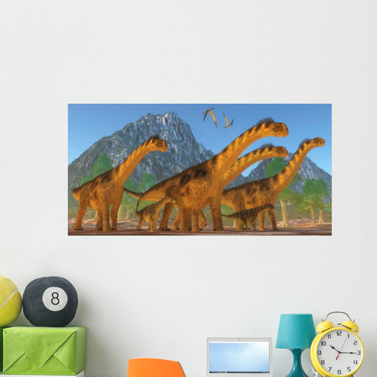 Camarasaurus Sauropod Dinosaur Herd Wall Decal