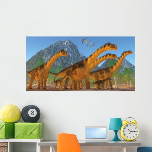 Camarasaurus Sauropod Dinosaur Herd Wall Decal