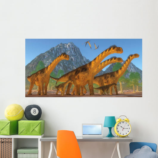 Camarasaurus Sauropod Dinosaur Herd Wall Decal