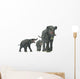 Deinotherium with Offspring Wall Decal