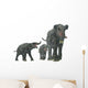Deinotherium with Offspring Wall Decal