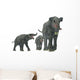 Deinotherium with Offspring Wall Decal