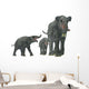 Deinotherium with Offspring Wall Decal