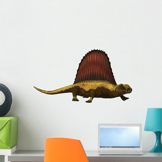 Dimetrodon Reptile White Wall Decal
