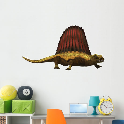 Dimetrodon Reptile White Wall Decal