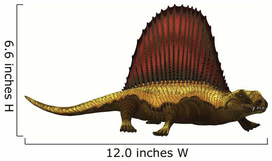 Dimetrodon Reptile White Wall Decal