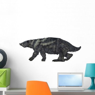Eremotherium Ground Sloth Side Wall Decal shown on a wall
