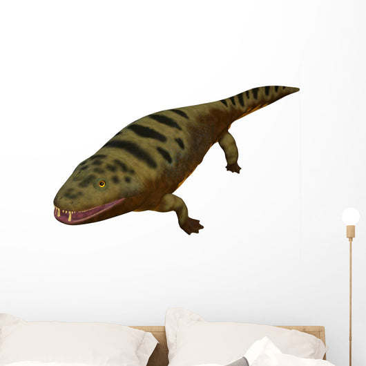 Mastodonsaurus Amphibian White Wall Decal