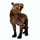 Saber-toothed Cat White Wall Decal Design 2