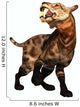 Saber-toothed Cat White Wall Decal Design 1