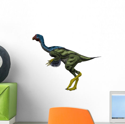 Caudipteryx Flightless Bird White Wall Decal Design 1