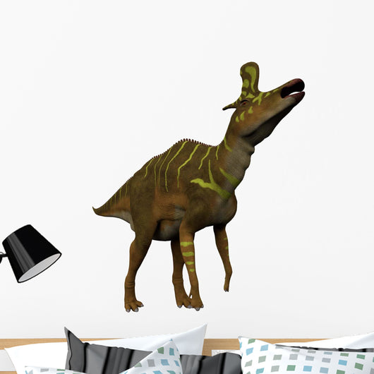 Lambeosaurus Dinosaur White Wall Decal Design 2