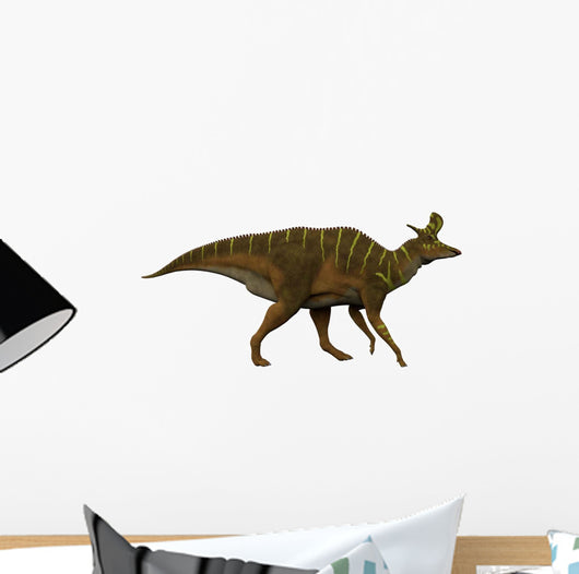 Lambeosaurus Dinosaur White Wall Decal Design 1