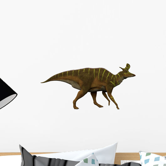 Lambeosaurus Dinosaur White Wall Decal Design 1
