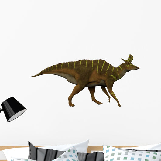 Lambeosaurus Dinosaur White Wall Decal Design 1