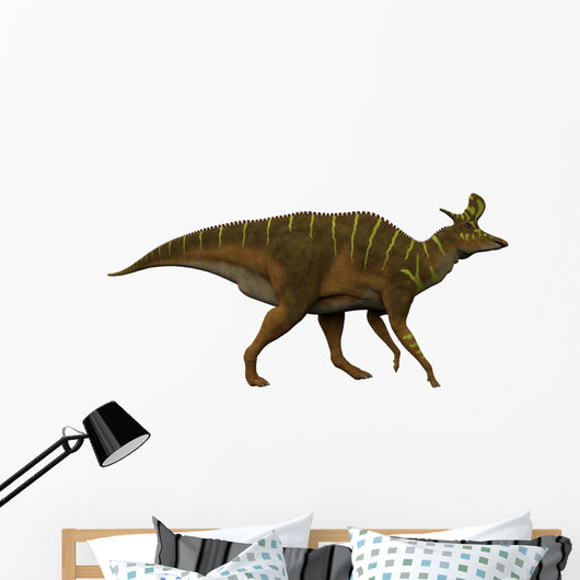 Lambeosaurus Dinosaur White Wall Decal Design 1
