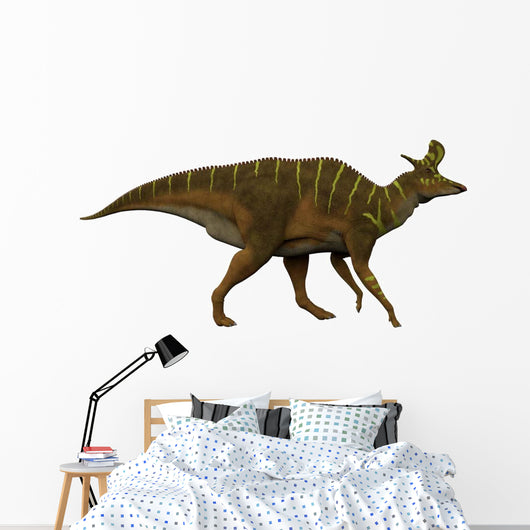Lambeosaurus Dinosaur White Wall Decal Design 1
