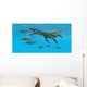 Large Nothosaurus Reptile Preys Wall Decal