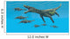 Large Nothosaurus Reptile Preys Wall Decal