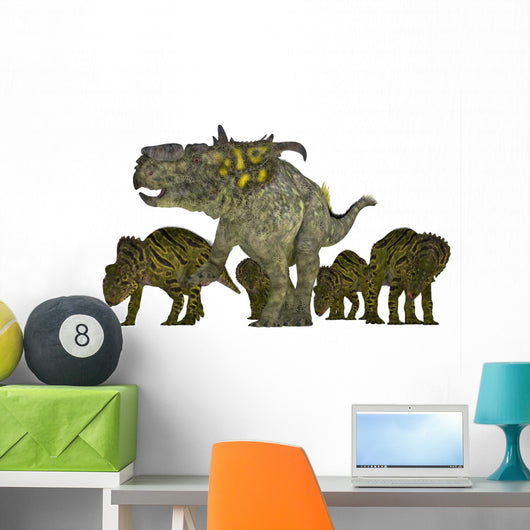 Pachyrhinosaurus Dinosaur Family Wall Decal