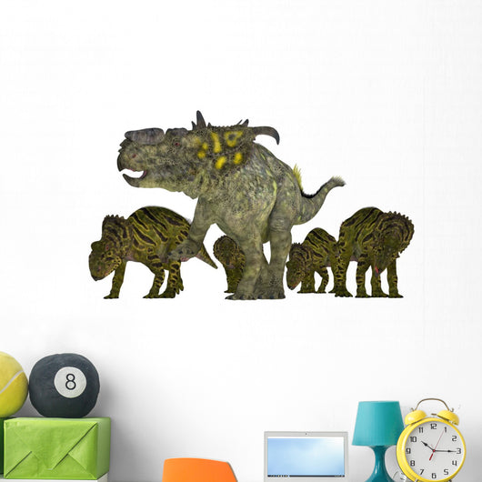 Pachyrhinosaurus Dinosaur Family Wall Decal