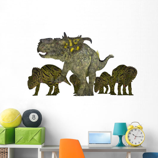 Pachyrhinosaurus Dinosaur Family Wall Decal
