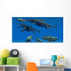 Shonisaurus Ichthyosaur Stabs Coelacanth Wall Decal