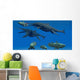 Shonisaurus Ichthyosaur Stabs Coelacanth Wall Decal