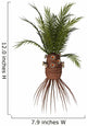 Cycadeoidea Plant White Wall Decal