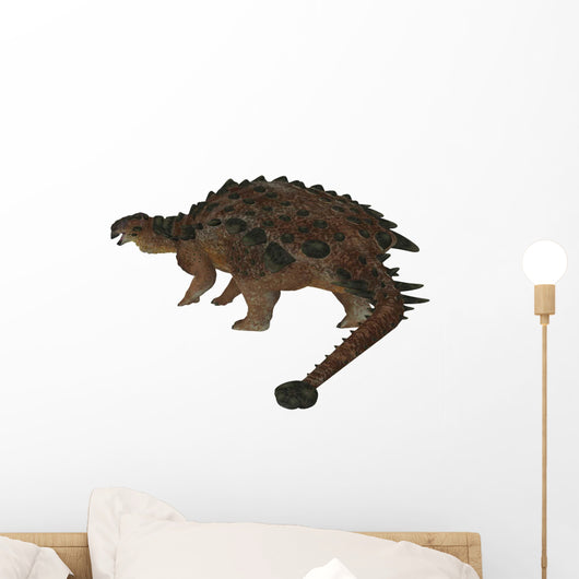 Pinacosaurus Dinosaur White Wall Decal