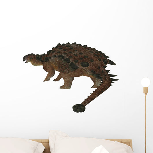Pinacosaurus Dinosaur White Wall Decal