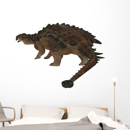 Pinacosaurus Dinosaur White Wall Decal
