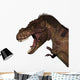 T-rex Dinosaur Head White Wall Decal