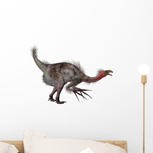Side Profile Therizinosaurus Dinosaur Wall Decal