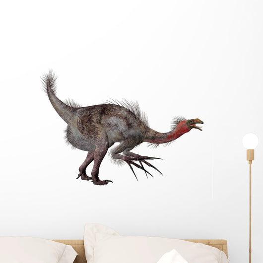 Side Profile Therizinosaurus Dinosaur Wall Decal