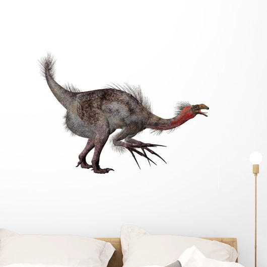 Side Profile Therizinosaurus Dinosaur Wall Decal