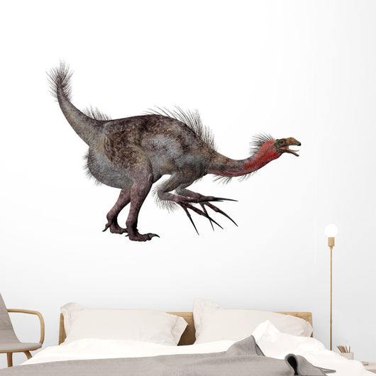 Side Profile Therizinosaurus Dinosaur Wall Decal
