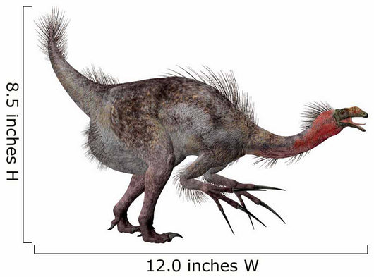 Side Profile Therizinosaurus Dinosaur Wall Decal