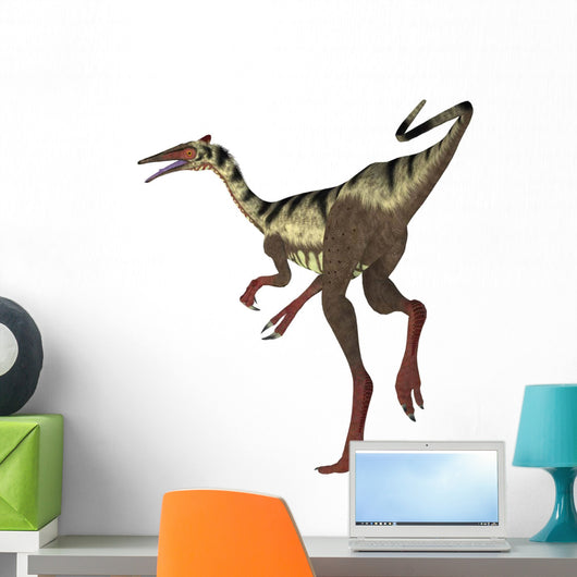 Pelecanimimus Dinosaur White Wall Decal