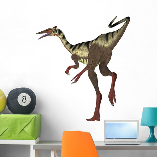 Pelecanimimus Dinosaur White Wall Decal