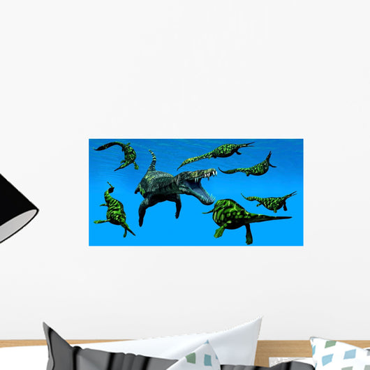 Nothosaurus Marine Reptile Attacks Wall Decal