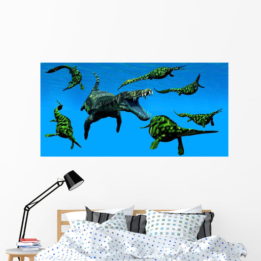 Nothosaurus Marine Reptile Attacks Wall Decal