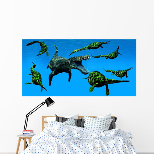 Nothosaurus Marine Reptile Attacks Wall Decal