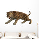 Angry Saber-toothed Tiger Wall Decal