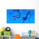 Plesiosaurus Dinosaurs Swim Together Wall Decal Design 1