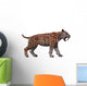 Saber-toothed Tiger White Wall Decal