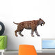 Saber-toothed Tiger White Wall Decal