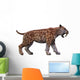 Saber-toothed Tiger White Wall Decal