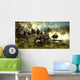 Stegosaurus Dinosaurs Drinking Water Wall Decal
