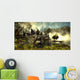 Stegosaurus Dinosaurs Drinking Water Wall Decal